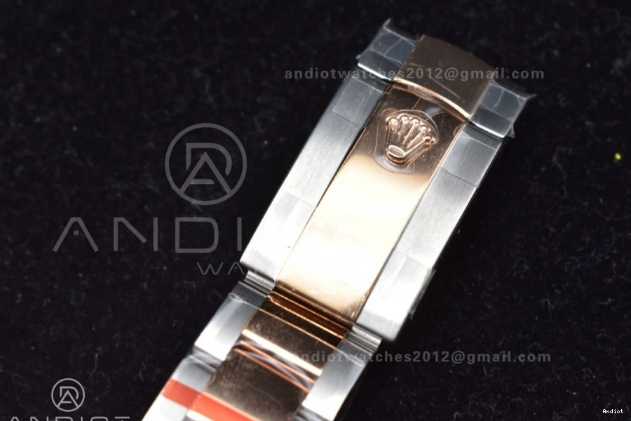 GMF 41 Bracelet RG Best 126333 RG Dial Coffee DateJust Plated on Oyster A3235 SS Edition 0329